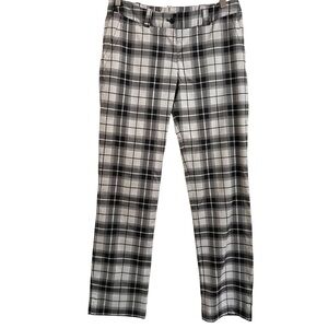 Nike pants Black and White Plaid medium athletic academia preppy golf heritage